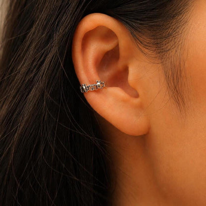Sterling Silver Bunny Ear Cuff, Cartilage Earring, Animal Jewelry Gift for Her