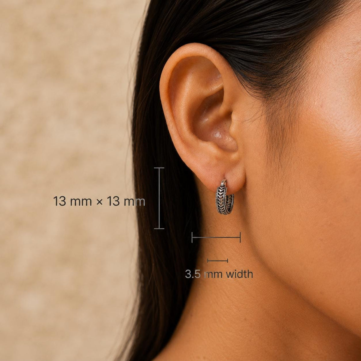 Sterling Silver Vintage Spiral Hoop Earrings, Unisex Small Hoops for Men, Gift for Him