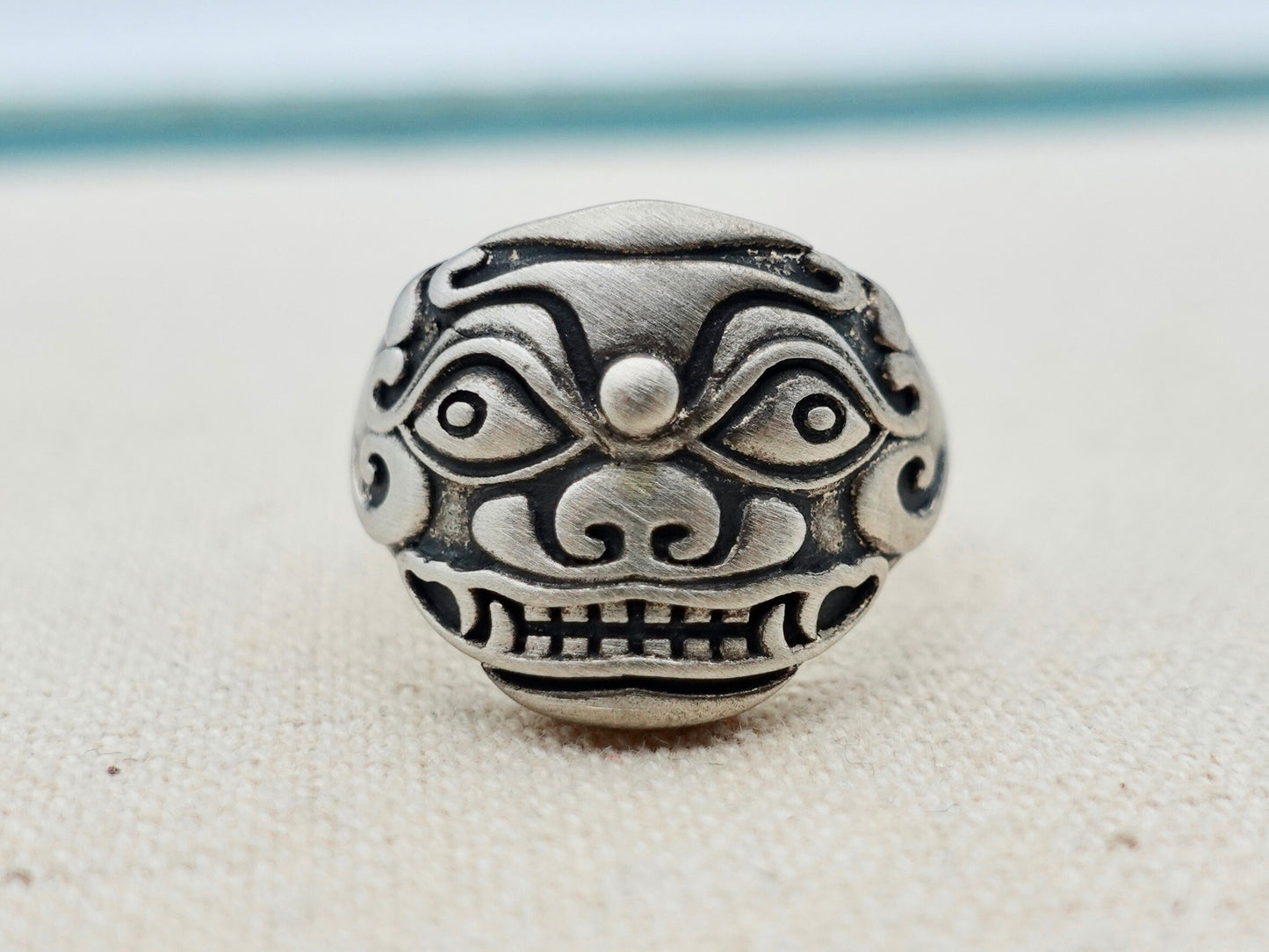 Sterling Silver Mythical Creature Ring for Men Women, Pixiu Ring , Good Luck Wealth Ring, Protection Ring, Prosperity Ring - TibiCollection