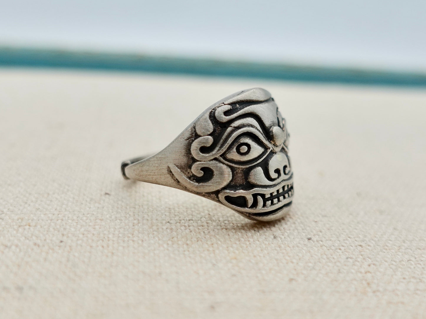 Sterling Silver Mythical Creature Ring for Men Women, Pixiu Ring , Good Luck Wealth Ring, Protection Ring, Prosperity Ring - TibiCollection