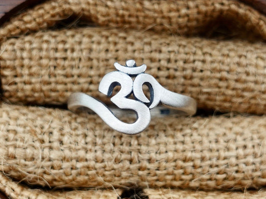 925 Sterling Silver Om Ring, Protection Ring , Adjust Ring Tibetan Ring , Meditation Ring Yoga Jewelry, Gift for Her - TibiCollection